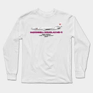 McDonnell Douglas MD-11 - Japan Airlines "J Bird - Pryer's Woodpecker" Long Sleeve T-Shirt